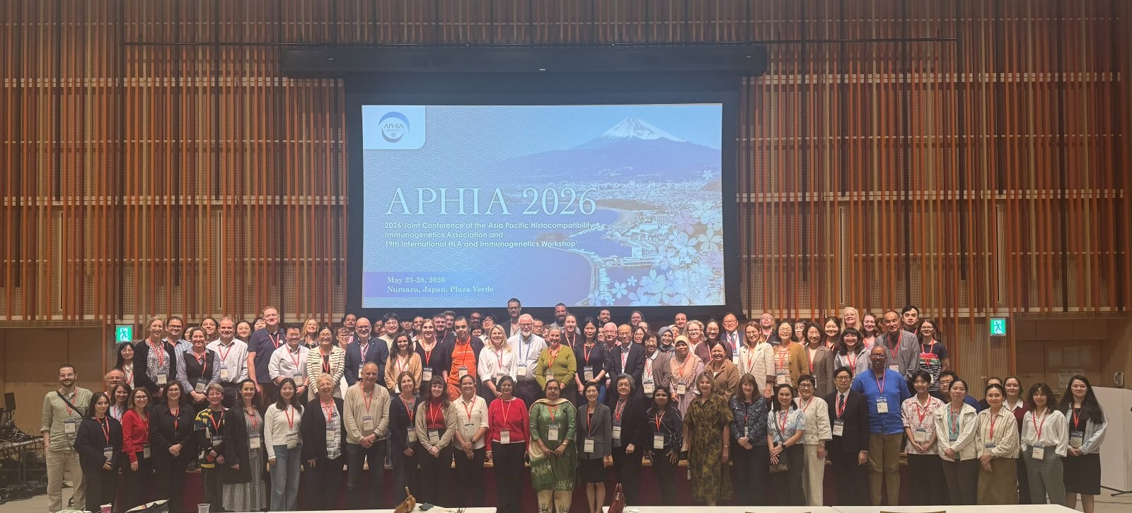 APHIA 2026 group photo at Plaza Verde, Numazu